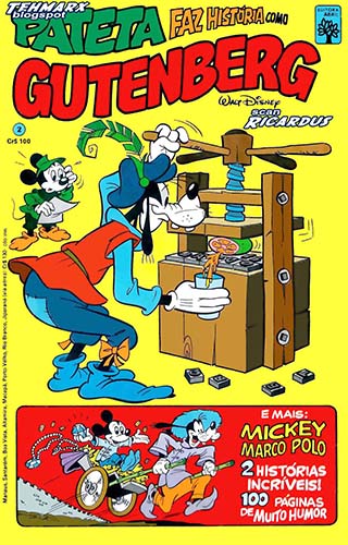 Download de Revista  Pateta Faz História como 02 : Gutenberg e Mickey Marco Polo